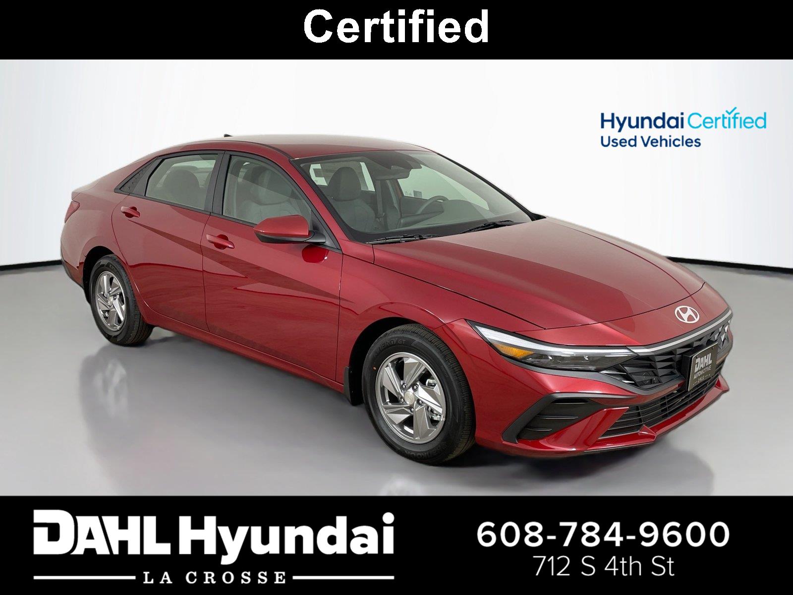 Ultimate Red 2025 Hyundai Elantra Sedan Front-Wheel Drive Continuously Variable Transmission