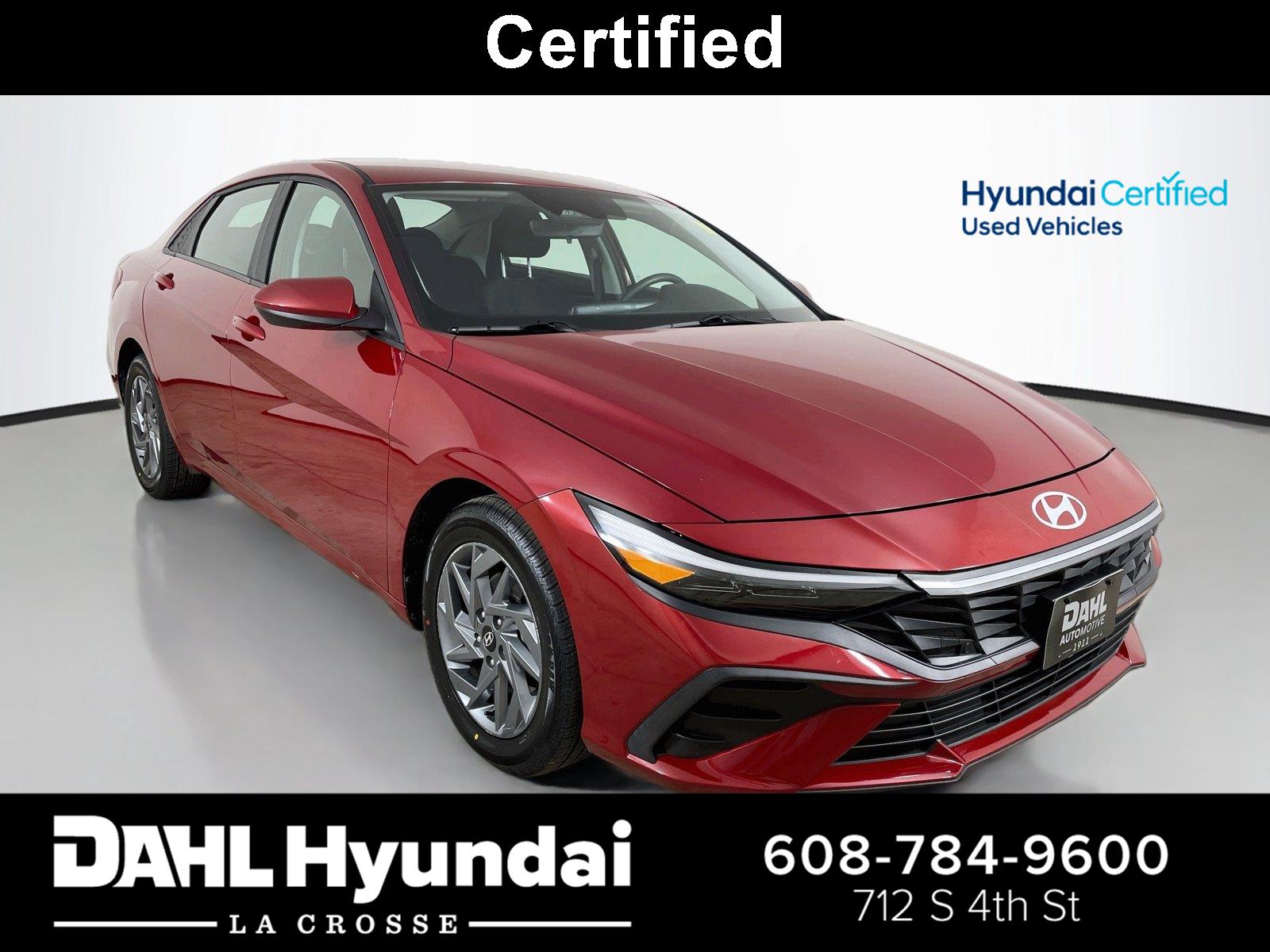 Ultimate Red 2024 Hyundai Elantra Sedan Front-Wheel Drive Continuously Variable Transmission