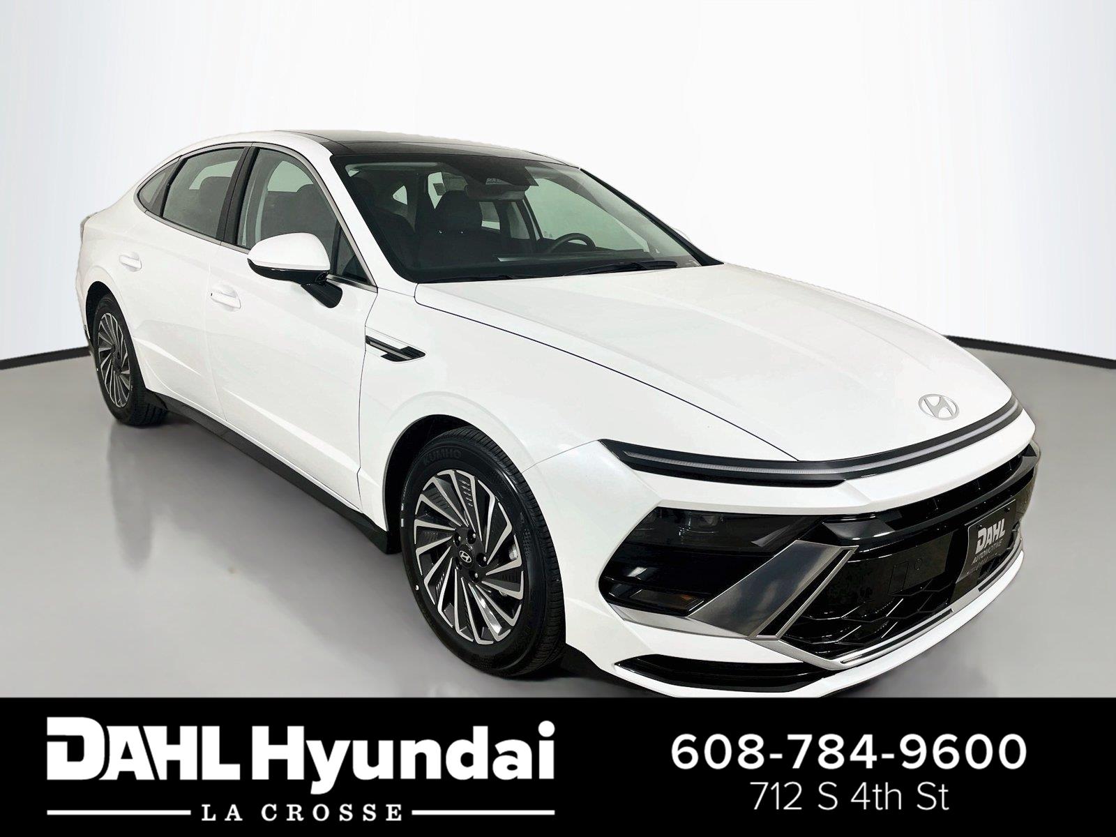 Serenity White 2026 Hyundai Sonata Hybrid Sedan Front-Wheel Drive Automatic