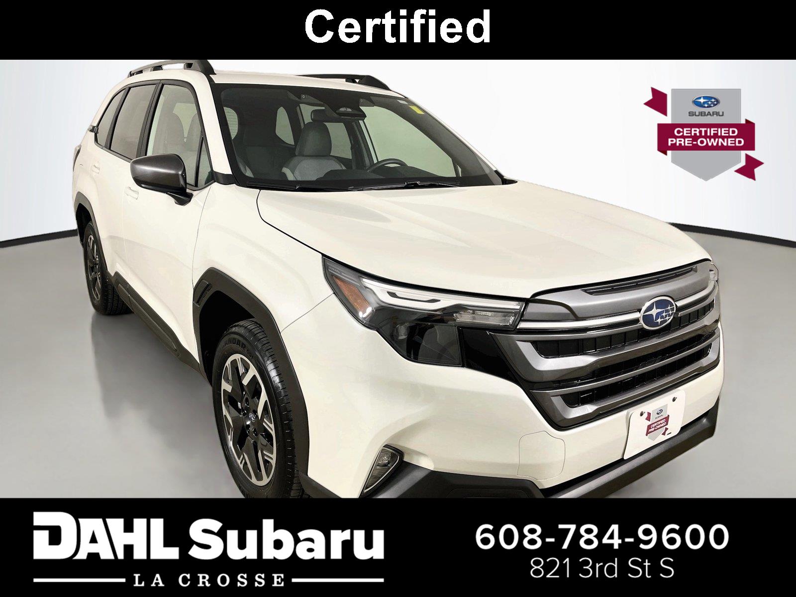 Crystal White Pearl 2025 Subaru Forester SUV / Crossover All-Wheel Drive Continuously Variable Transmission