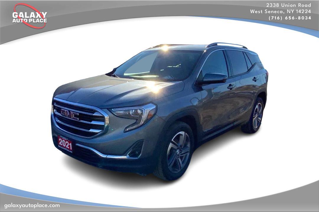 Gray (Satin Steel Metallic) 2021 GMC Terrain SLT AWD SUV / Crossover Four-Wheel Drive 9-Speed Automatic
