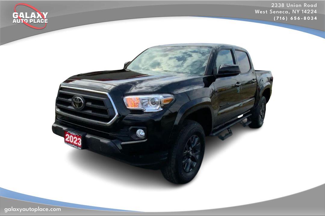 Black 2023 Toyota Tacoma SR5 V6 Double Cab 4WD Pickup Truck Four-Wheel Drive Automatic