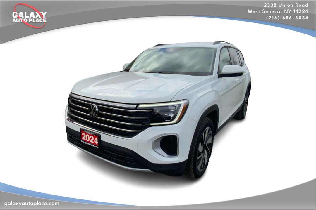 Pure White 2024 Volkswagen Atlas SE 4Motion AWD with Technology SUV / Crossover All-Wheel Drive Automatic