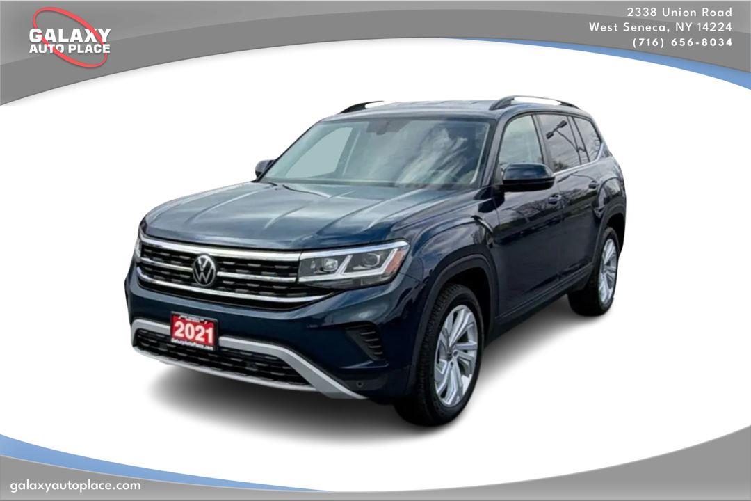 Pacific Blue Metallic 2021 Volkswagen Atlas V6 SE 4Motion with Technology SUV / Crossover All-Wheel Drive Automatic