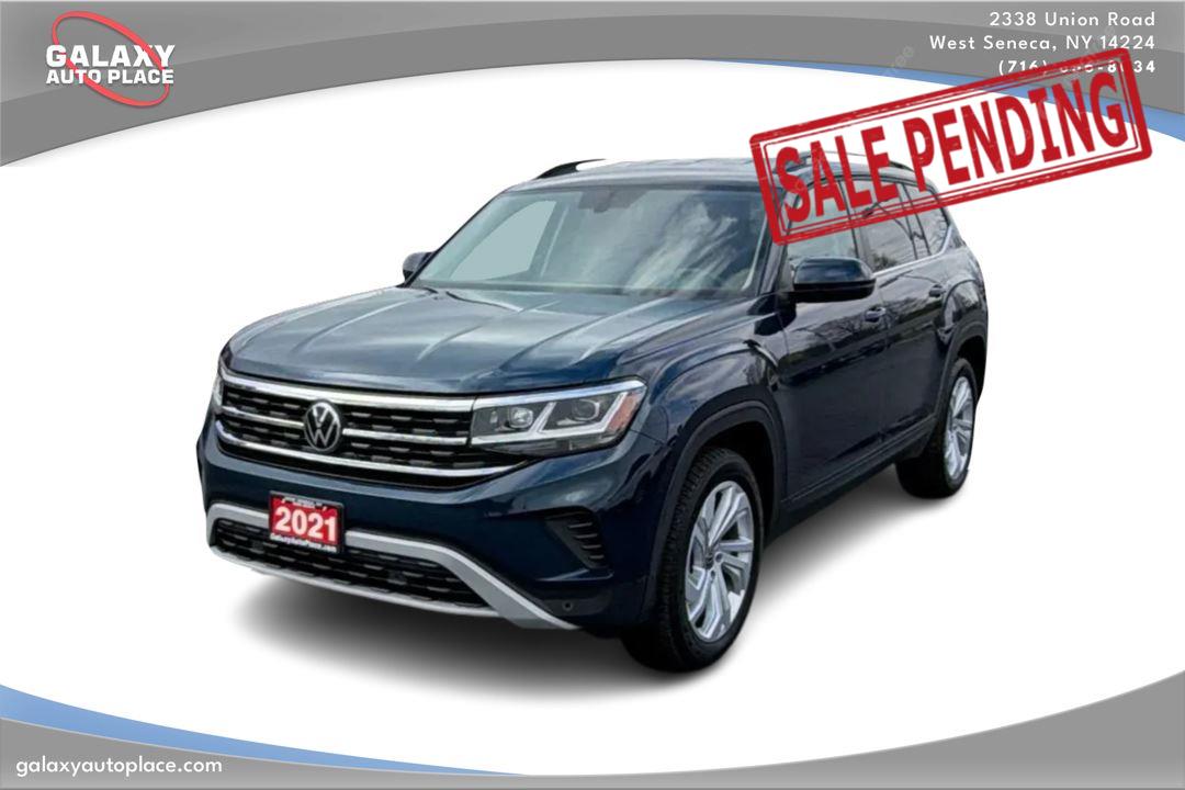 Pacific Blue Metallic 2021 Volkswagen Atlas SUV / Crossover All-Wheel Drive Automatic