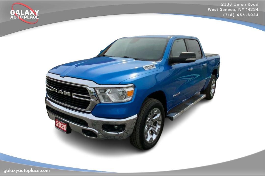 Hydro Blue Pearlcoat 2020 RAM 1500 Big Horn Crew Cab 4WD Pickup Truck Four-Wheel Drive 8-Speed Automatic
