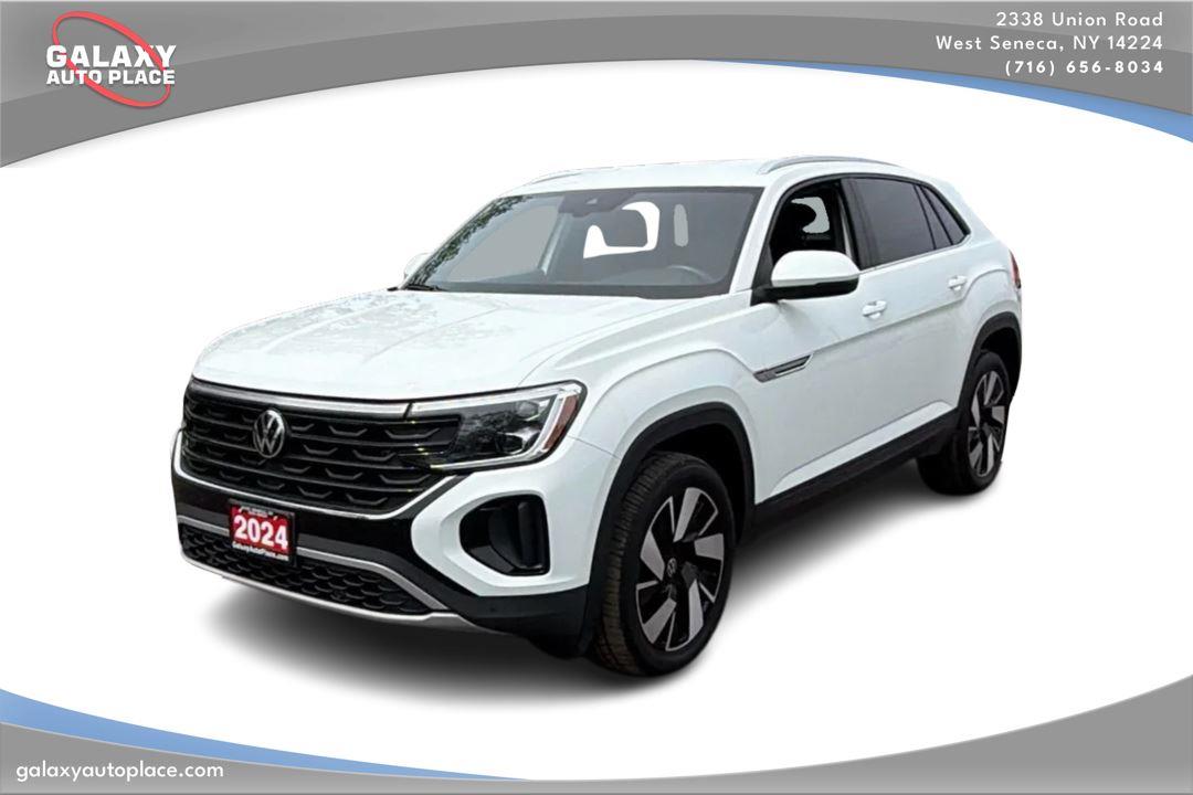 Pure White 2024 Volkswagen Atlas Cross Sport SUV / Crossover All-Wheel Drive 8-Speed Automatic