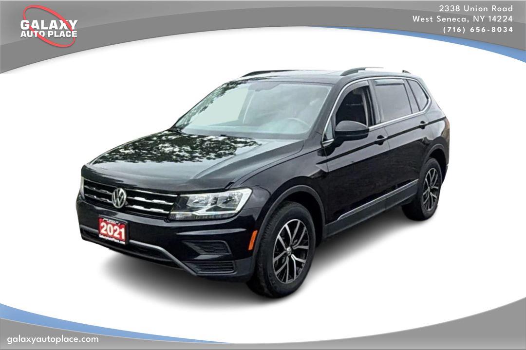 Deep Black Pearl 2021 Volkswagen Tiguan SUV / Crossover All-Wheel Drive Automatic