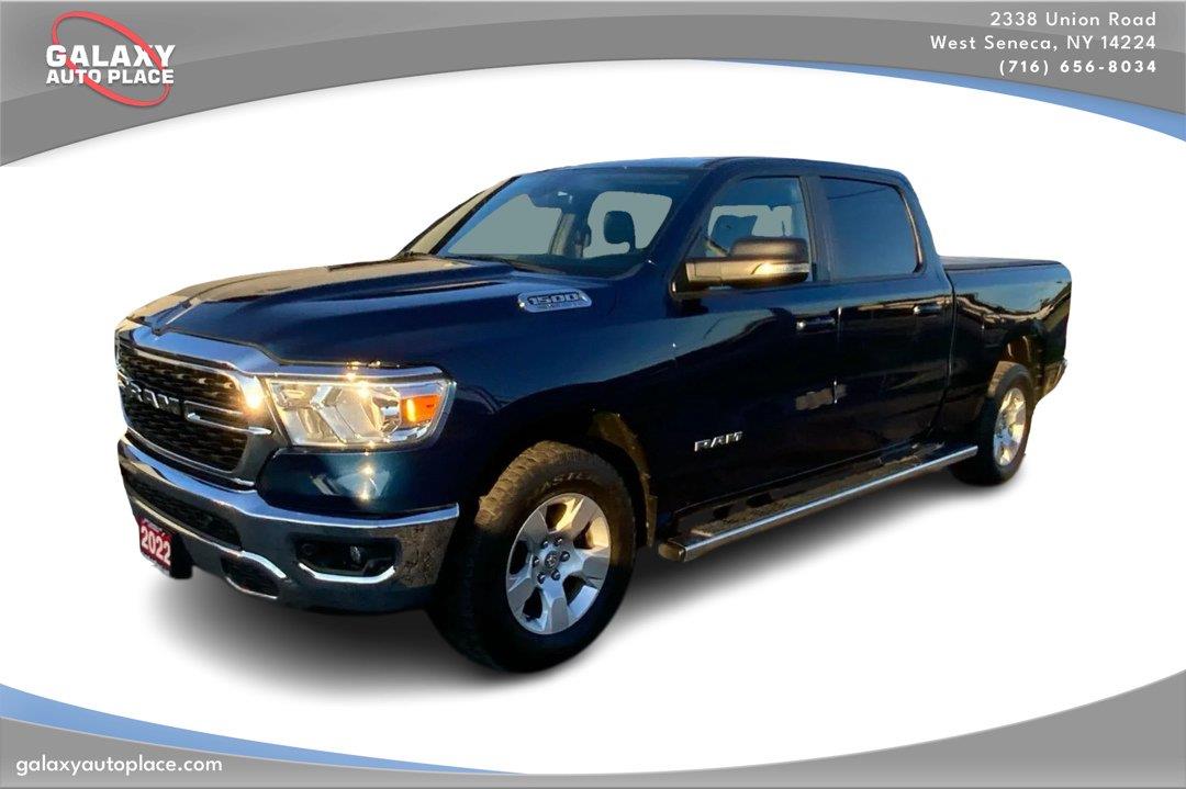 Patriot Blue Pearlcoat 2022 RAM 1500 Pickup Truck Four-Wheel Drive 8-Speed Automatic
