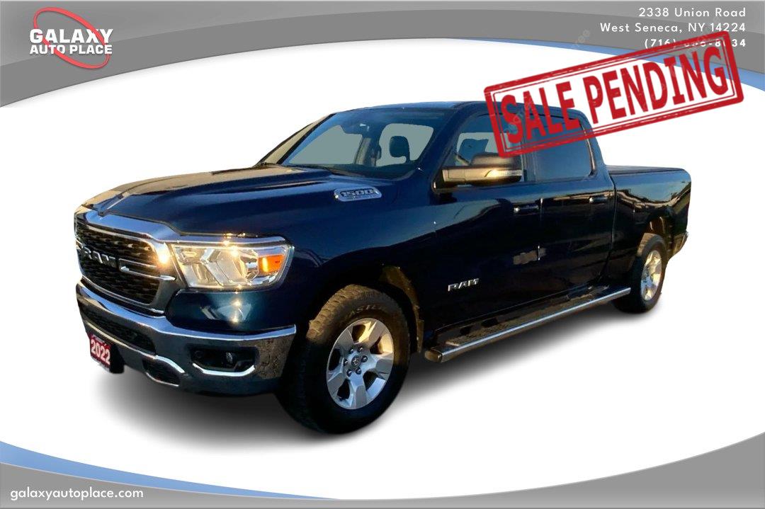 Patriot Blue Pearlcoat 2022 RAM 1500 Pickup Truck Four-Wheel Drive 8-Speed Automatic