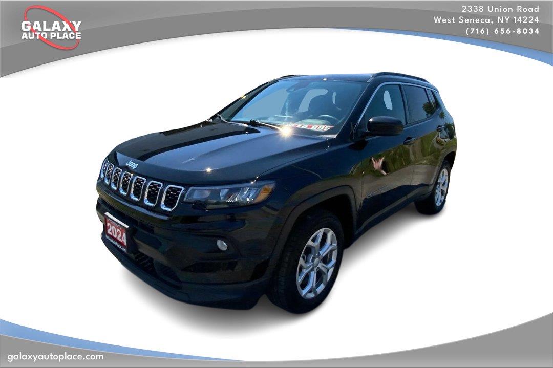 Diamond Black Crystal Pearlcoat 2024 Jeep Compass SUV / Crossover Four-Wheel Drive 8-Speed Automatic