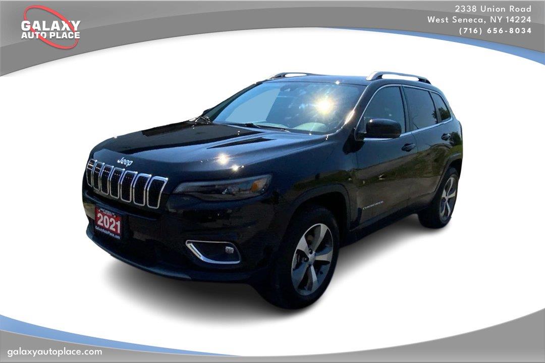Diamond Black Crystal Pearlcoat 2021 Jeep Cherokee SUV / Crossover Four-Wheel Drive 9-Speed Automatic