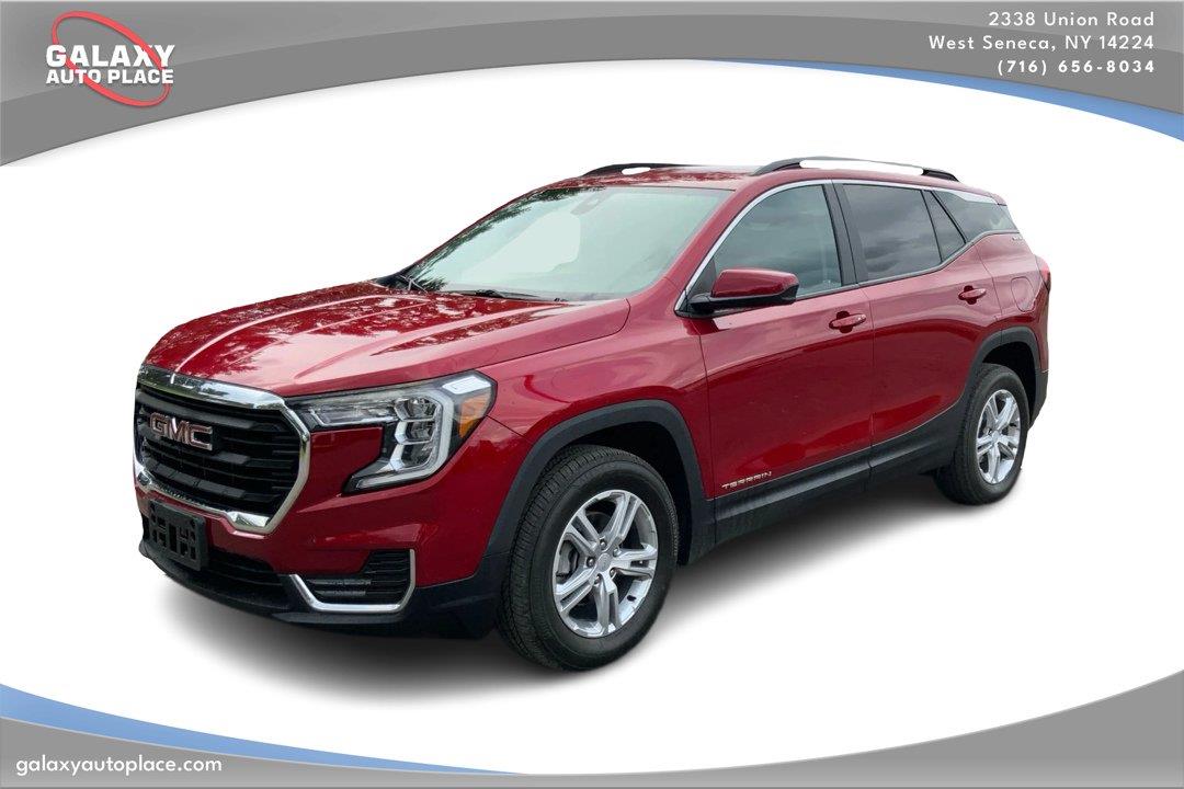 Volcanic Red Tintcoat 2023 GMC Terrain SUV / Crossover All-Wheel Drive 9-Speed Automatic Overdrive