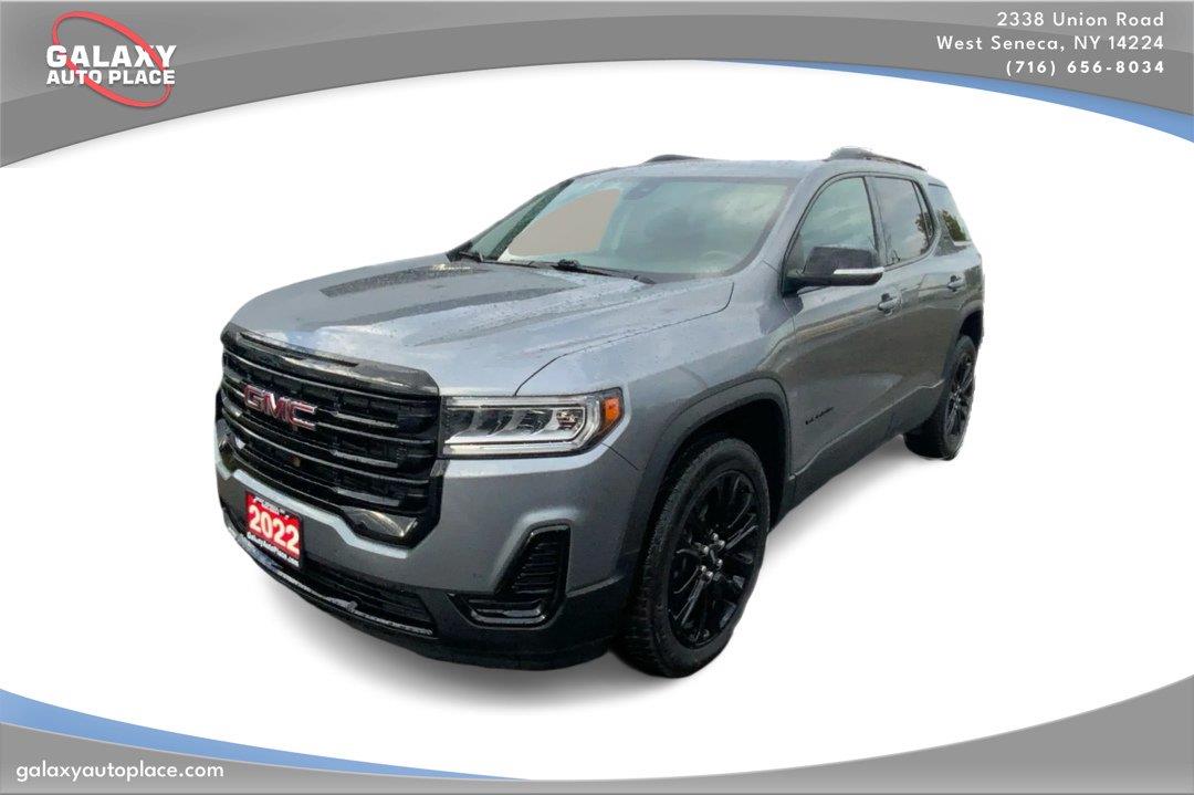 Gray (Satin Steel Metallic) 2022 GMC Acadia SUV / Crossover Four-Wheel Drive 9-Speed Automatic