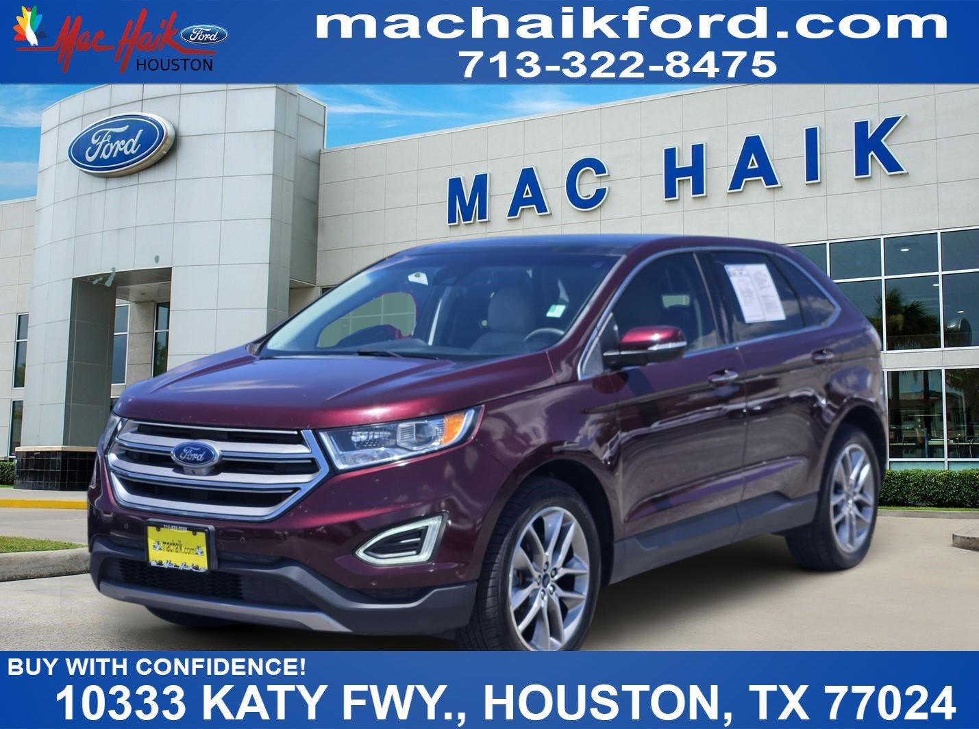 Red (Burgundy Velvet Metallic Tinted Clearcoat) 2018 Ford Edge Titanium SUV / Crossover Front-Wheel Drive 6-Speed Automatic