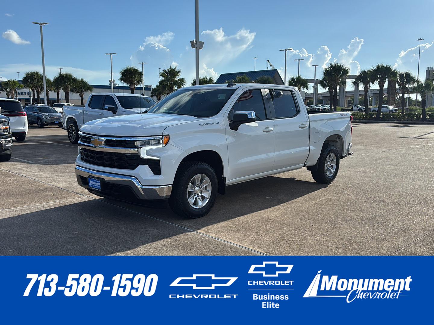 Summit White 2023 Chevrolet Silverado 1500 Pickup Truck Four-Wheel Drive 8-Speed Automatic