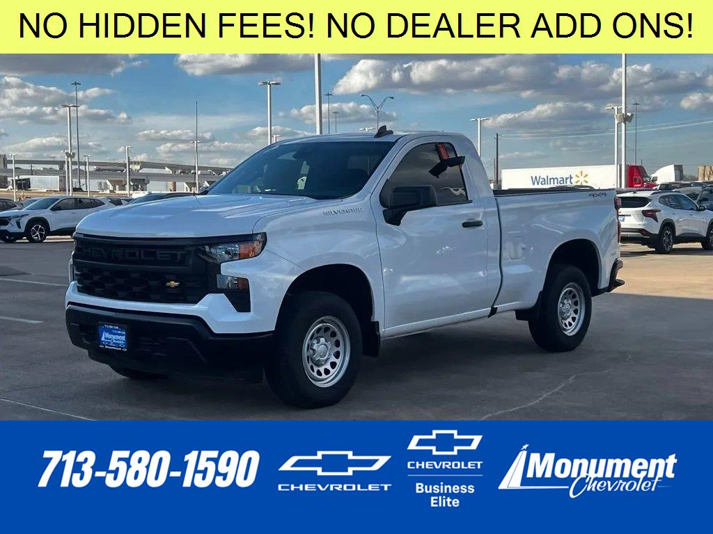 Summit White 2025 Chevrolet Silverado 1500 Pickup Truck Four-Wheel Drive 8-Speed Automatic