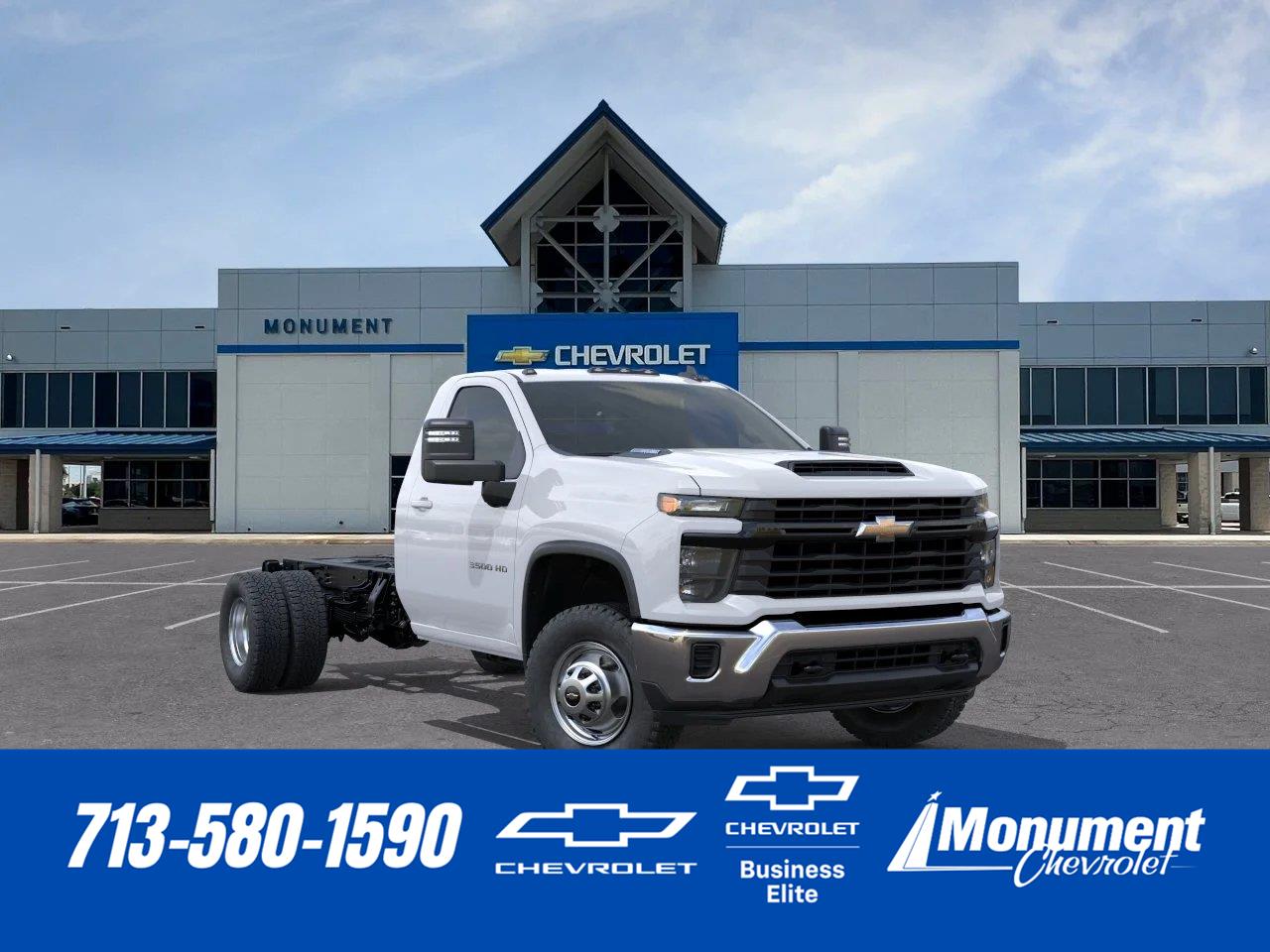 Summit White 2026 Chevrolet Silverado 3500HD Chassis Pickup Truck 4X2 Automatic