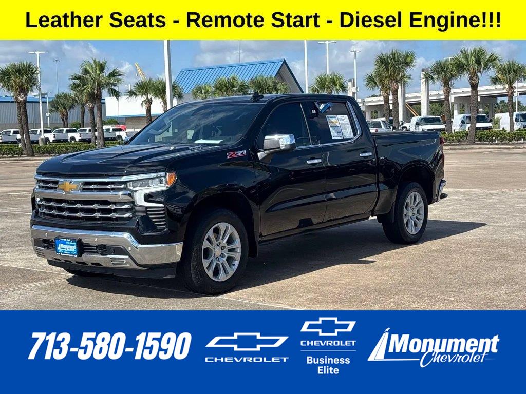 Black 2023 Chevrolet Silverado 1500 Pickup Truck Four-Wheel Drive Automatic