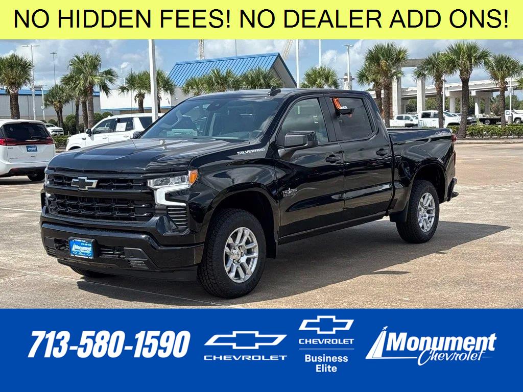 Black 2026 Chevrolet Silverado 1500 Pickup Truck Four-Wheel Drive Automatic