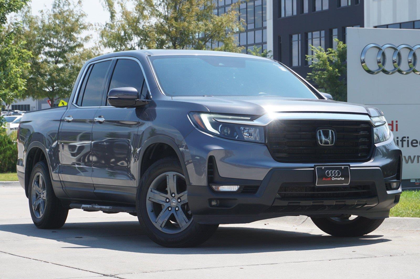 Silver 2022 Honda Ridgeline Pickup Truck All-Wheel Drive 9-Speed Automatic