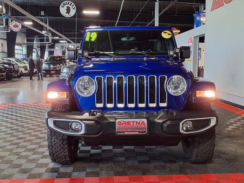 2019 Jeep Wrangler Unlimited Sahara - Ocean Blue Metallic exterior view 2