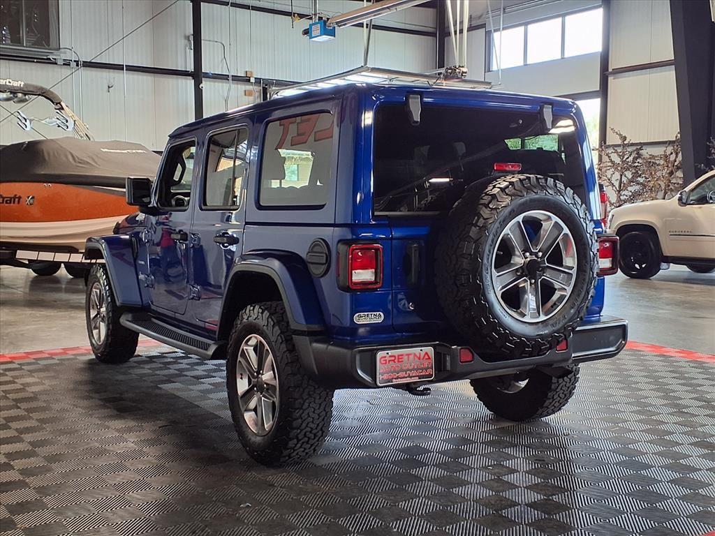2019 Jeep Wrangler Unlimited Sahara - Ocean Blue Metallic exterior view 4