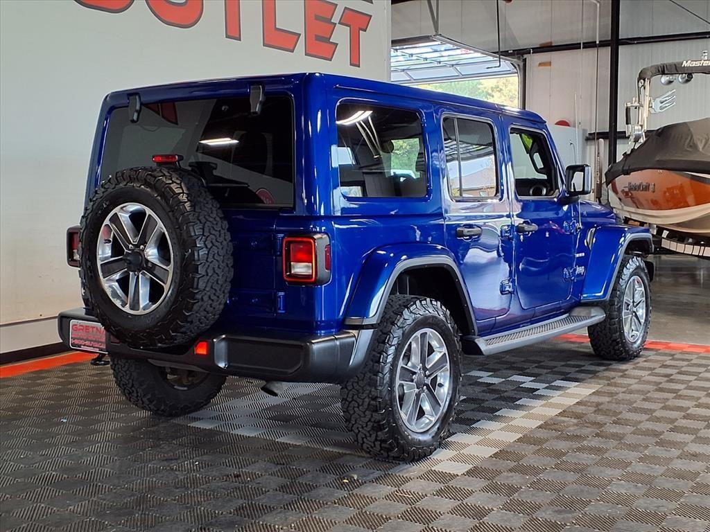 2019 Jeep Wrangler Unlimited Sahara - Ocean Blue Metallic exterior view 7