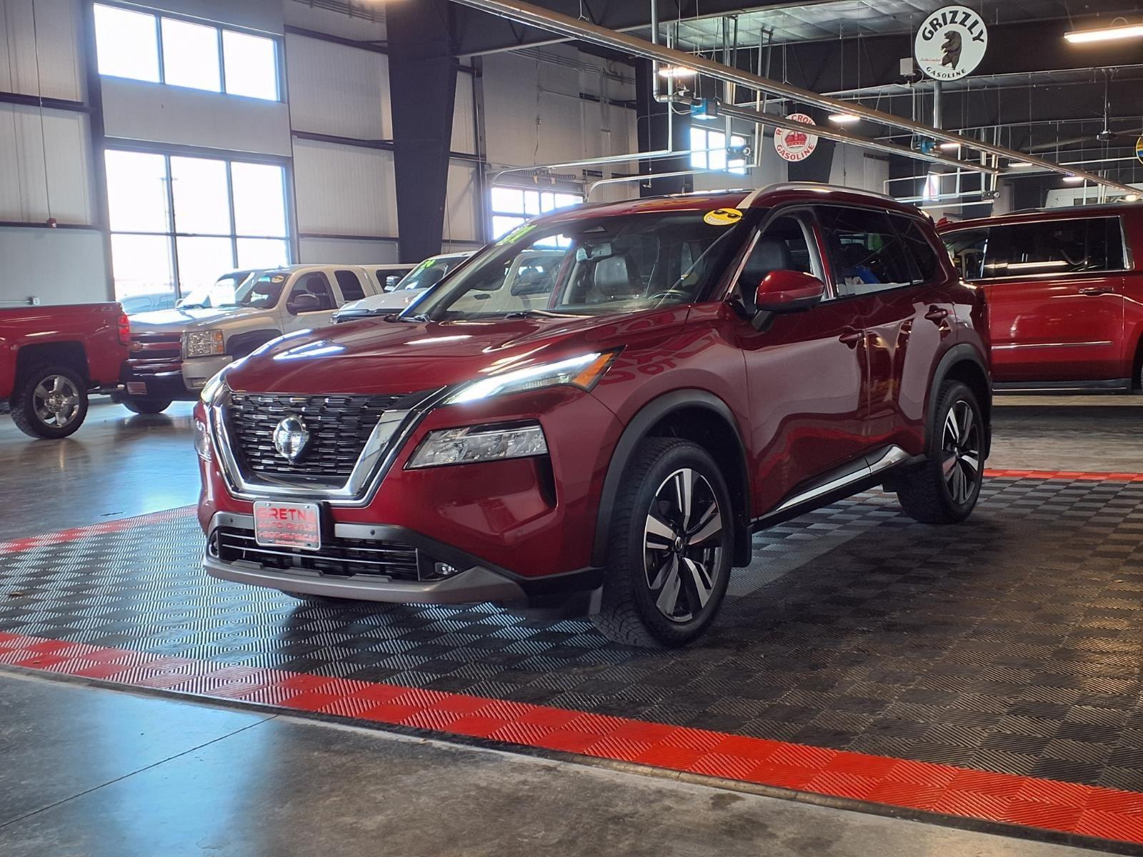 2021 Nissan Rogue SL - Scarlet Ember Tintcoat exterior view 3