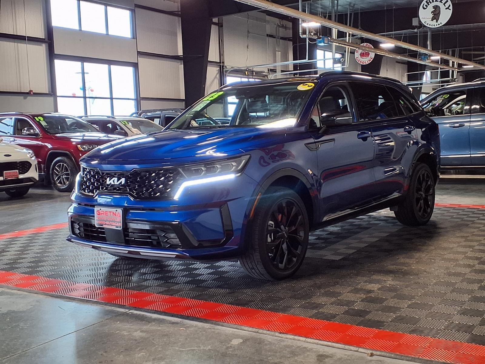 2023 Kia Sorento SX - Sapphire Blue exterior view 3