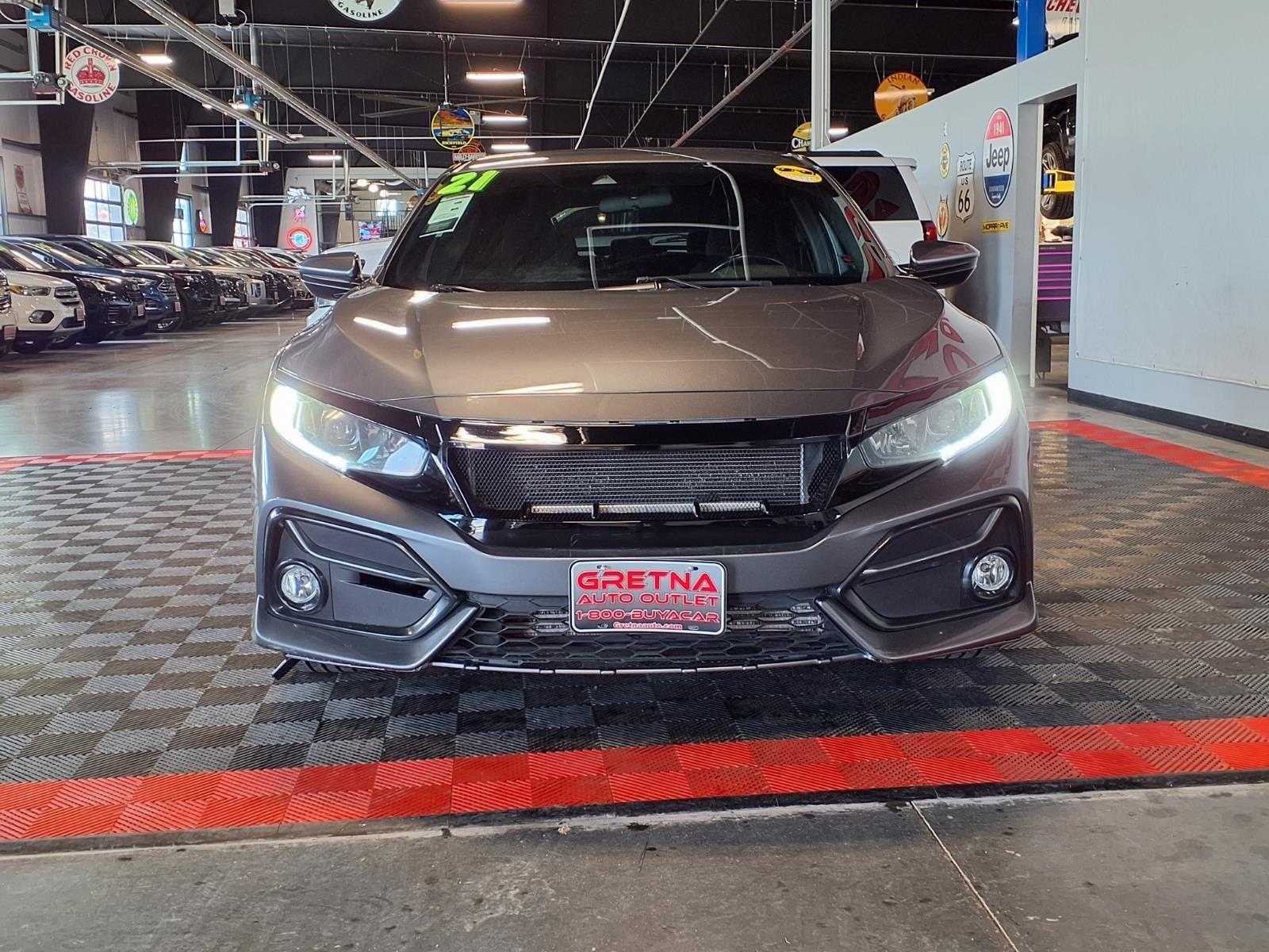 2021 Honda Civic Hatchback Sport - Sonic Gray Pearl exterior view 2