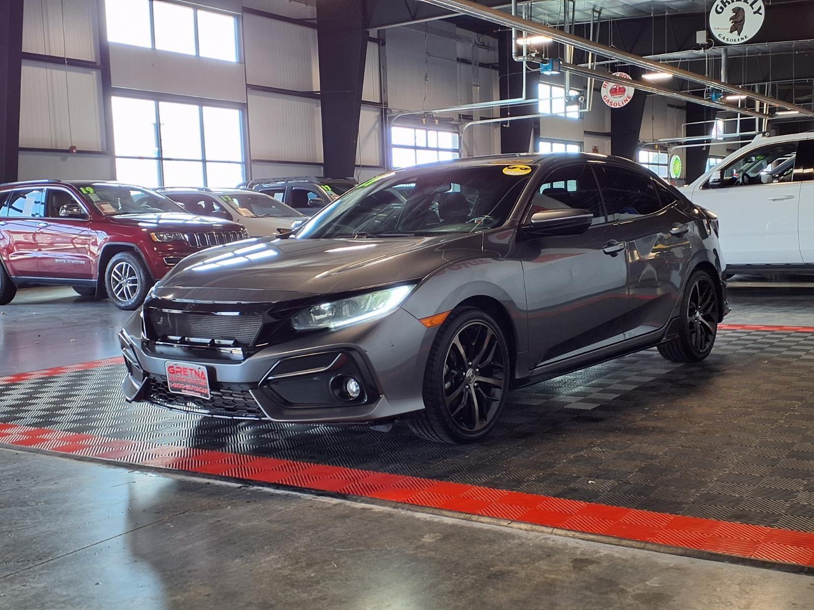 2021 Honda Civic Hatchback Sport - Sonic Gray Pearl exterior view 3