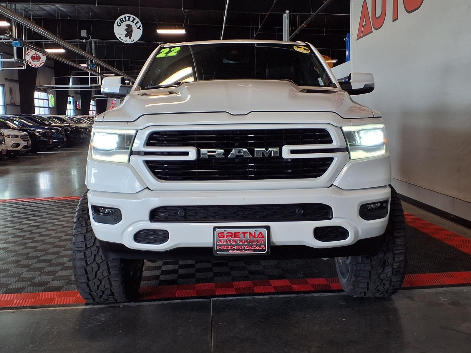 2022 Ram 1500 Laramie - Ivory White Tri-Coat Pearlcoat exterior view 2