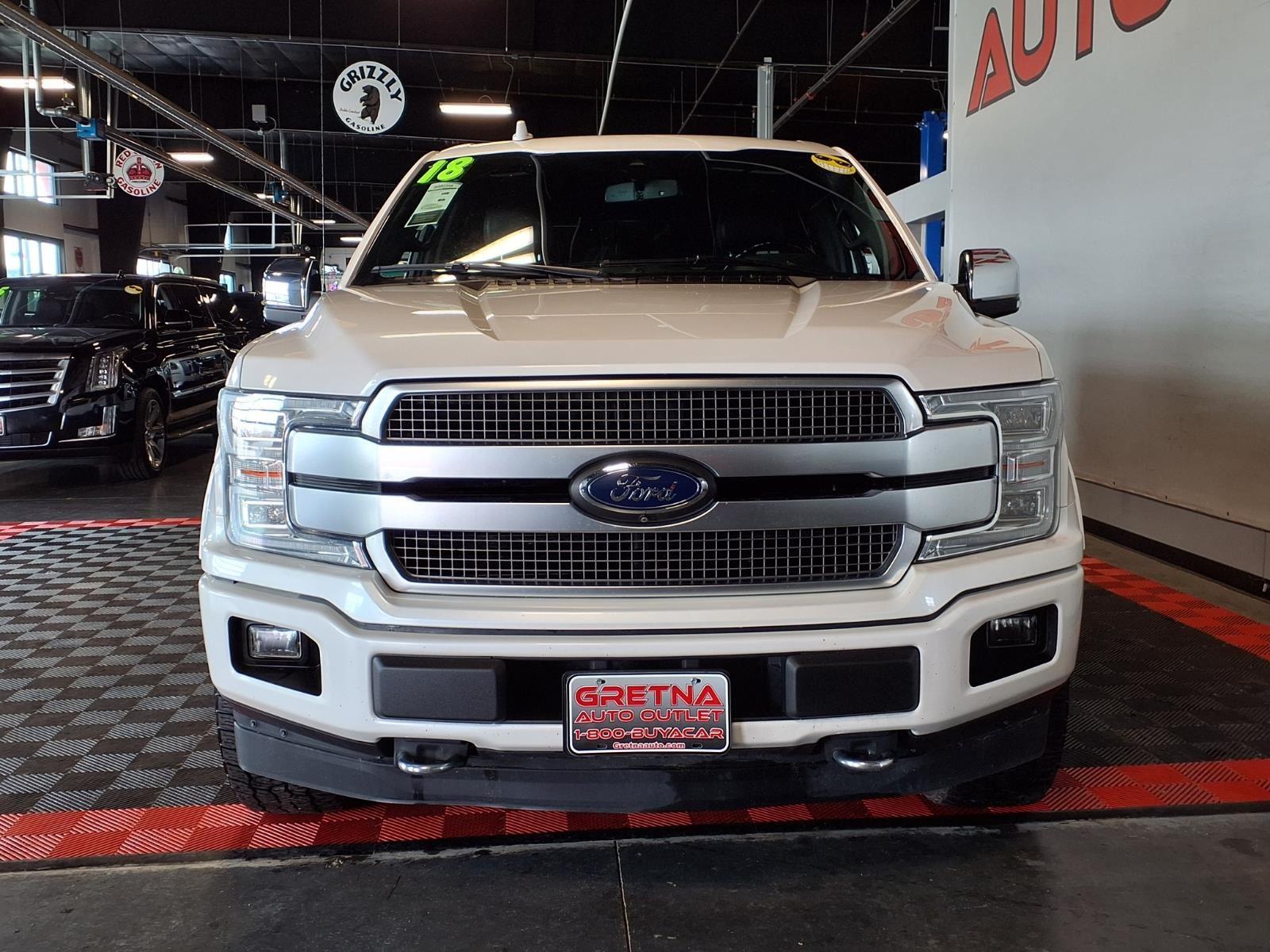 2018 Ford F-150 Platinum - White Platinum Metallic Tri-Coat exterior view 2