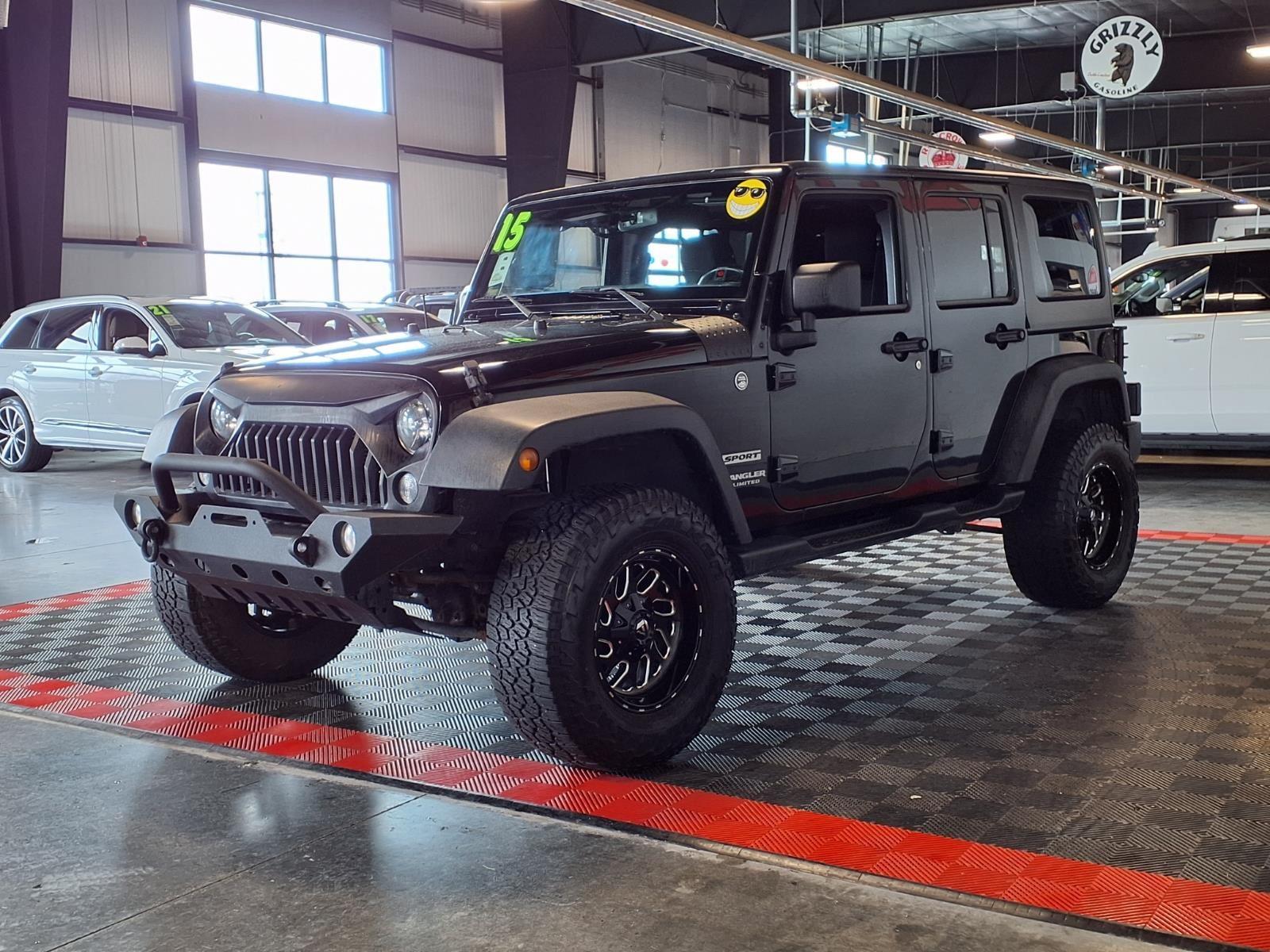 2015 Jeep Wrangler Unlimited Sport - Black Clearcoat exterior view 3