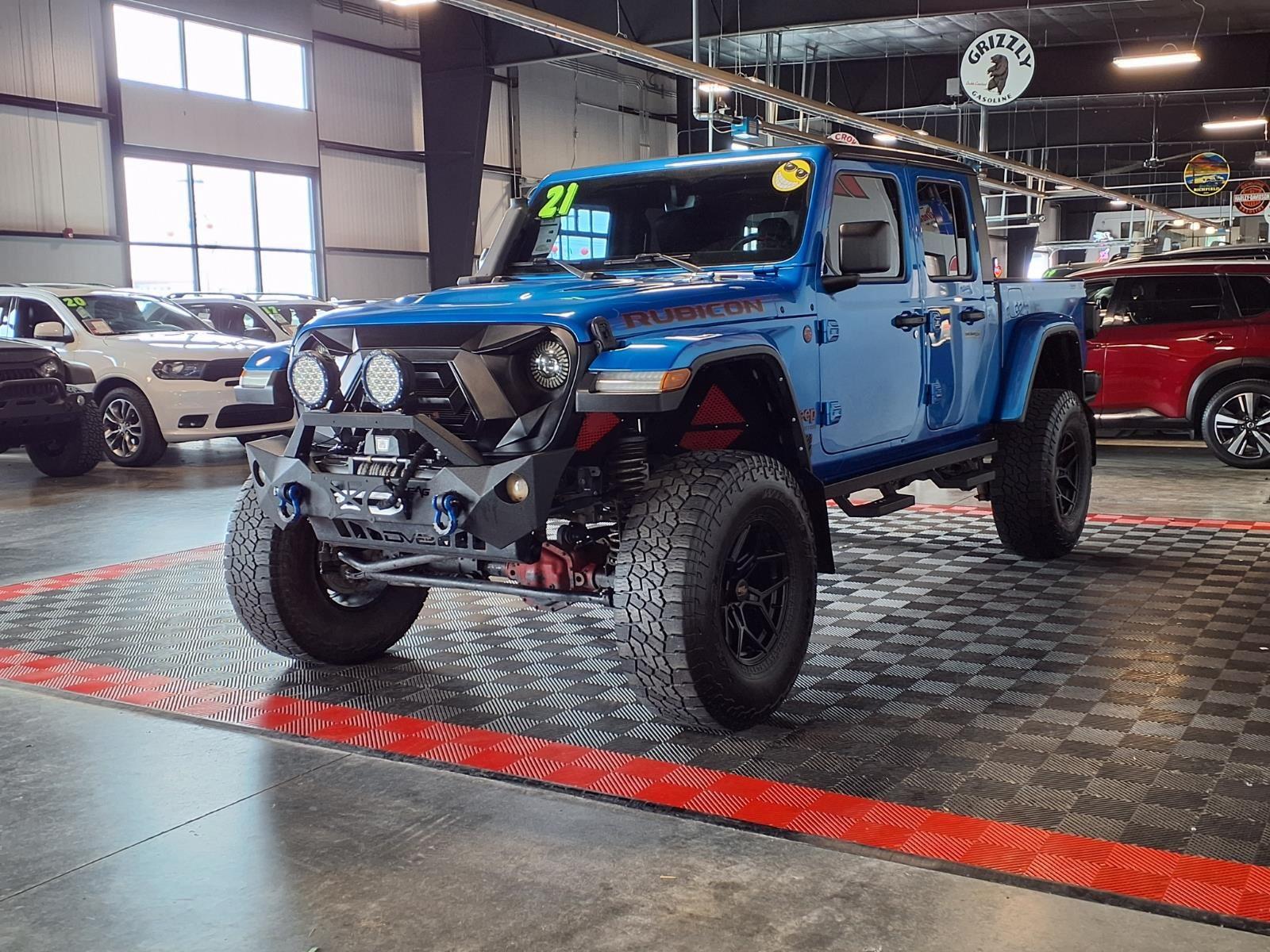2021 Jeep Gladiator Rubicon - Hydro Blue Pearlcoat exterior view 3