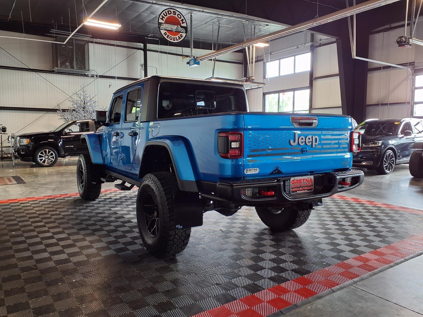 2021 Jeep Gladiator Rubicon - Hydro Blue Pearlcoat exterior view 4