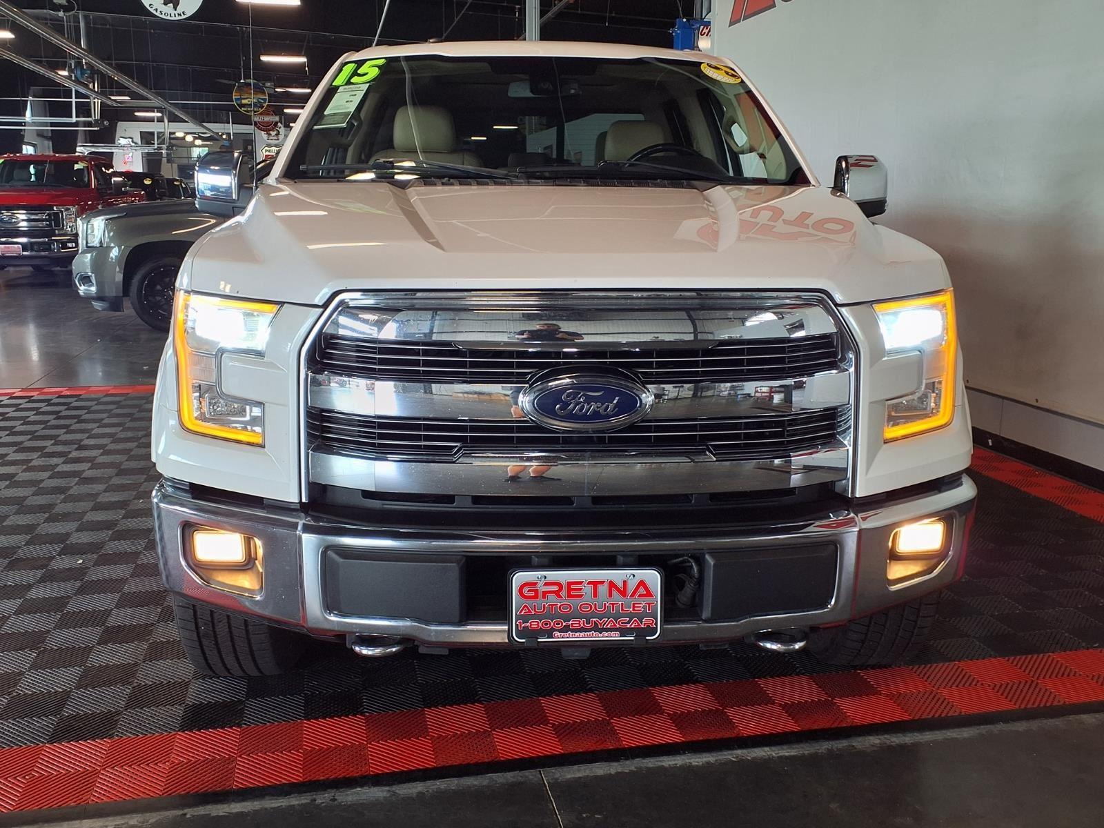 2015 Ford F-150 Lariat - White Platinum Metallic Tri-Coat exterior view 3