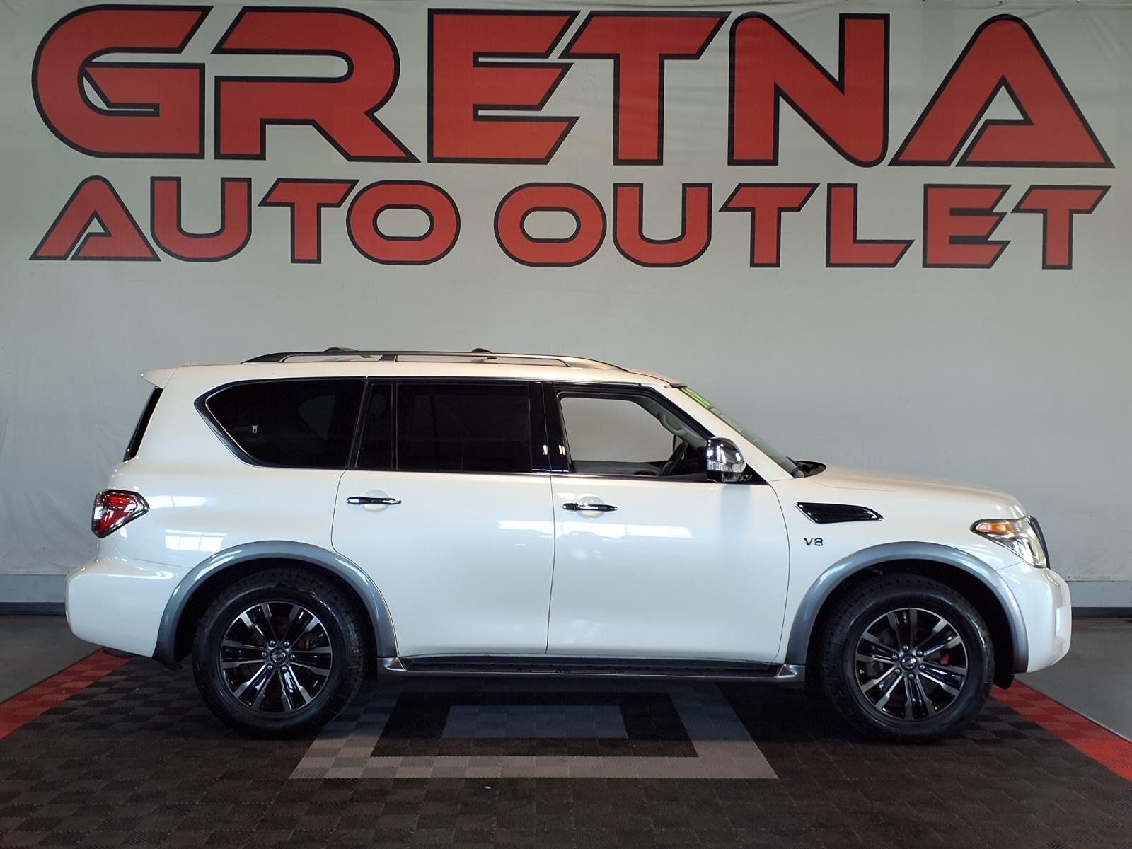 2018 Nissan Armada Platinum - Pearl White exterior view 1