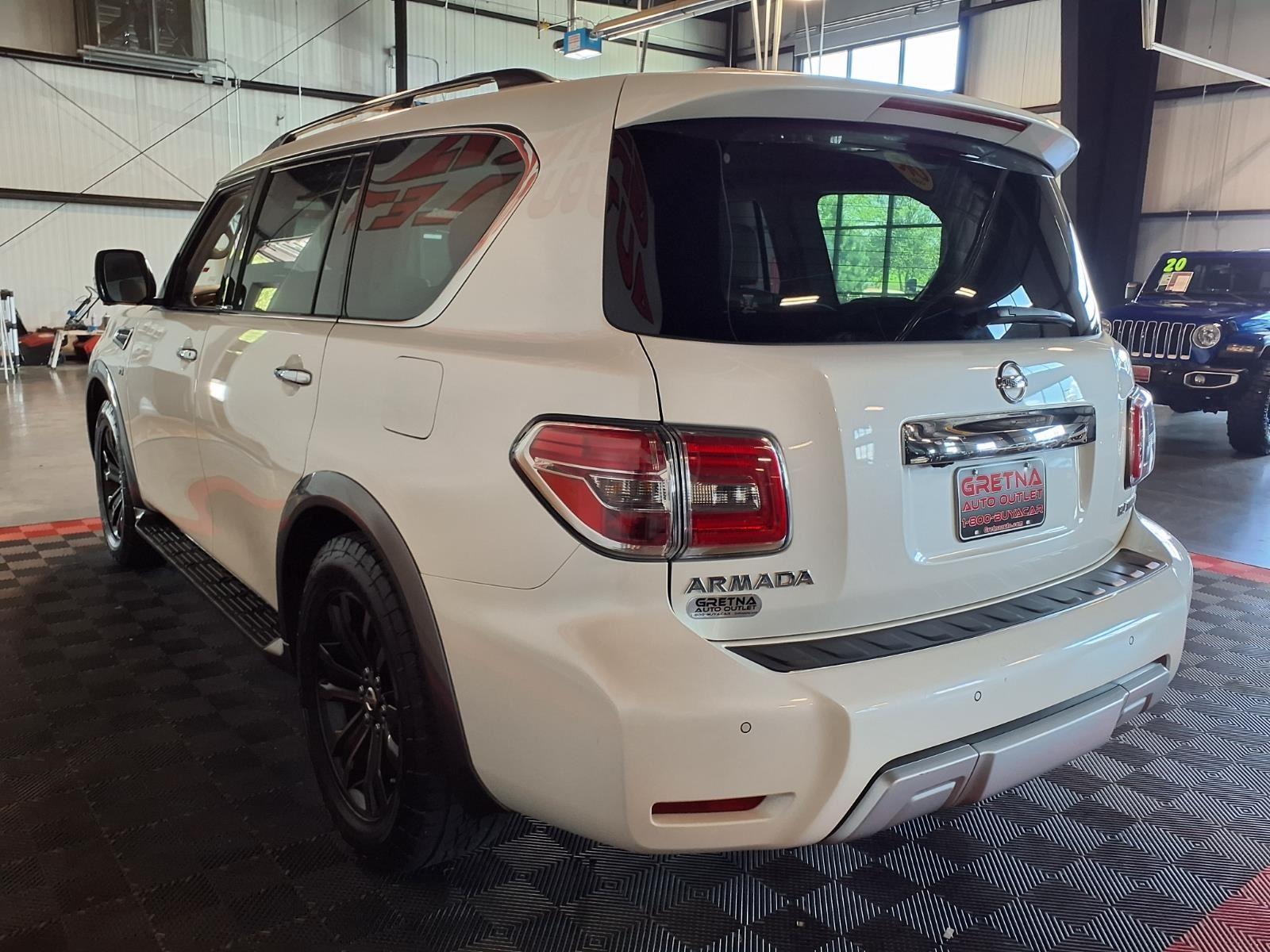 2018 Nissan Armada Platinum - Pearl White exterior view 5