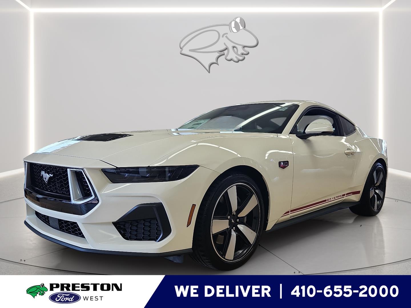 Wimbledon White 2025 Ford Mustang GT Premium Fastback RWD Coupe Rear-Wheel Drive Automatic