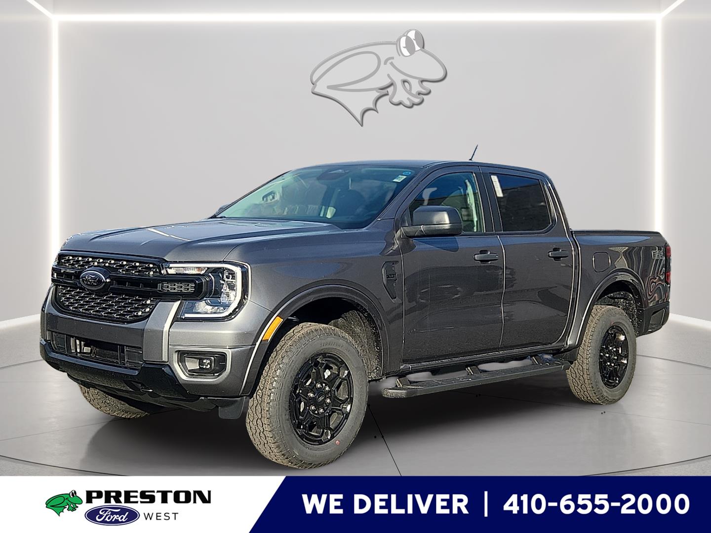 Carbonized Gray 2025 Ford Ranger XLT SuperCrew 4WD Pickup Truck Four-Wheel Drive Automatic