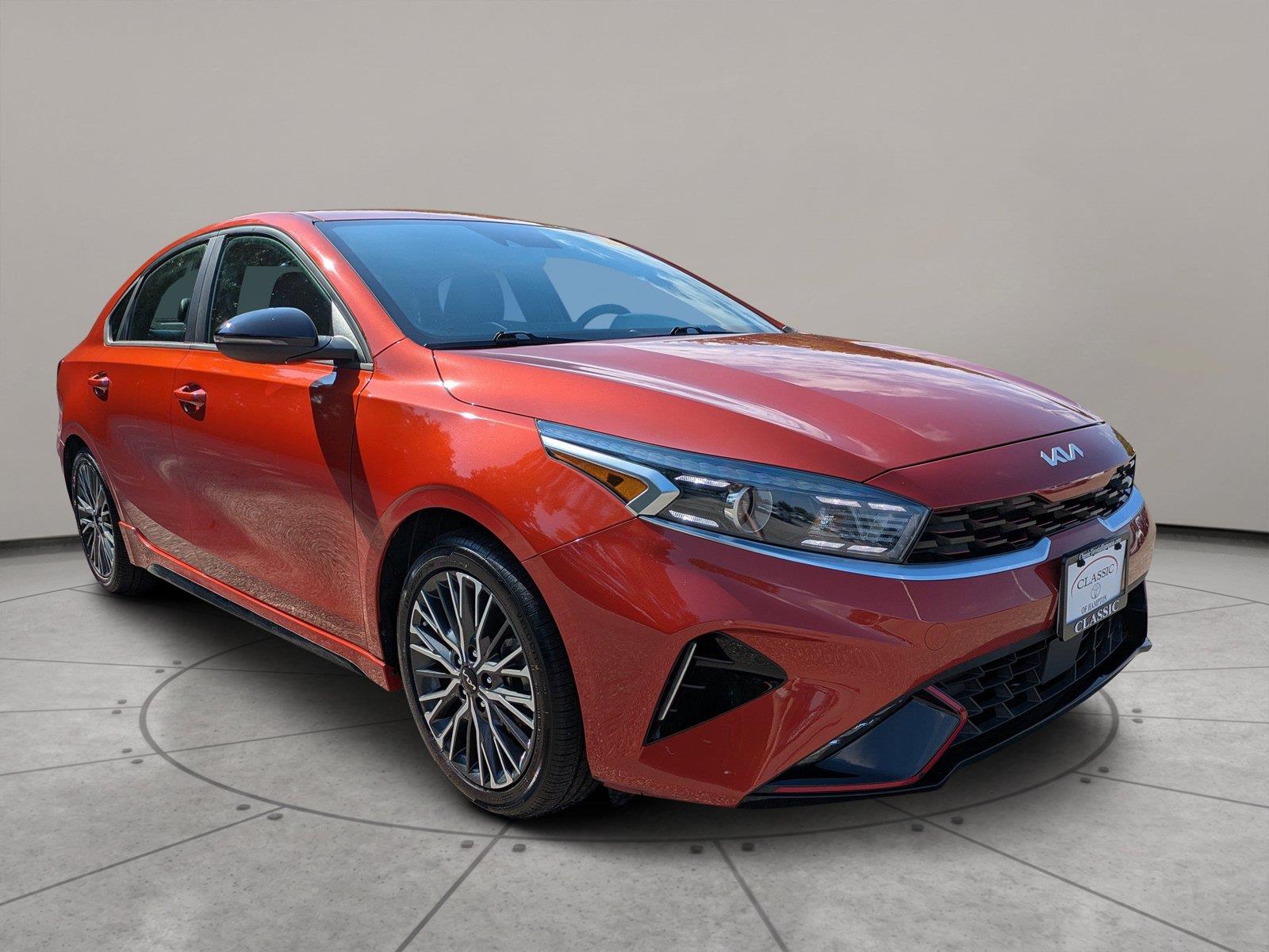 Fire Orange 2023 Kia Forte Sedan Front-Wheel Drive Continuously Variable Transmission