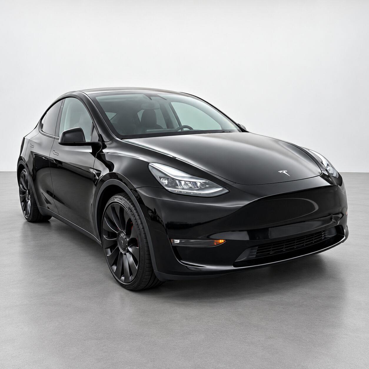 Used 2022 Solid Black Tesla Performance image 7