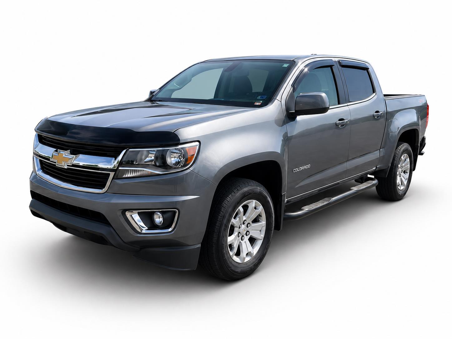 Gray (Satin Steel Metallic) 2019 Chevrolet Colorado LT Crew Cab 4WD Pickup Truck Four-Wheel Drive 8-Speed Automatic