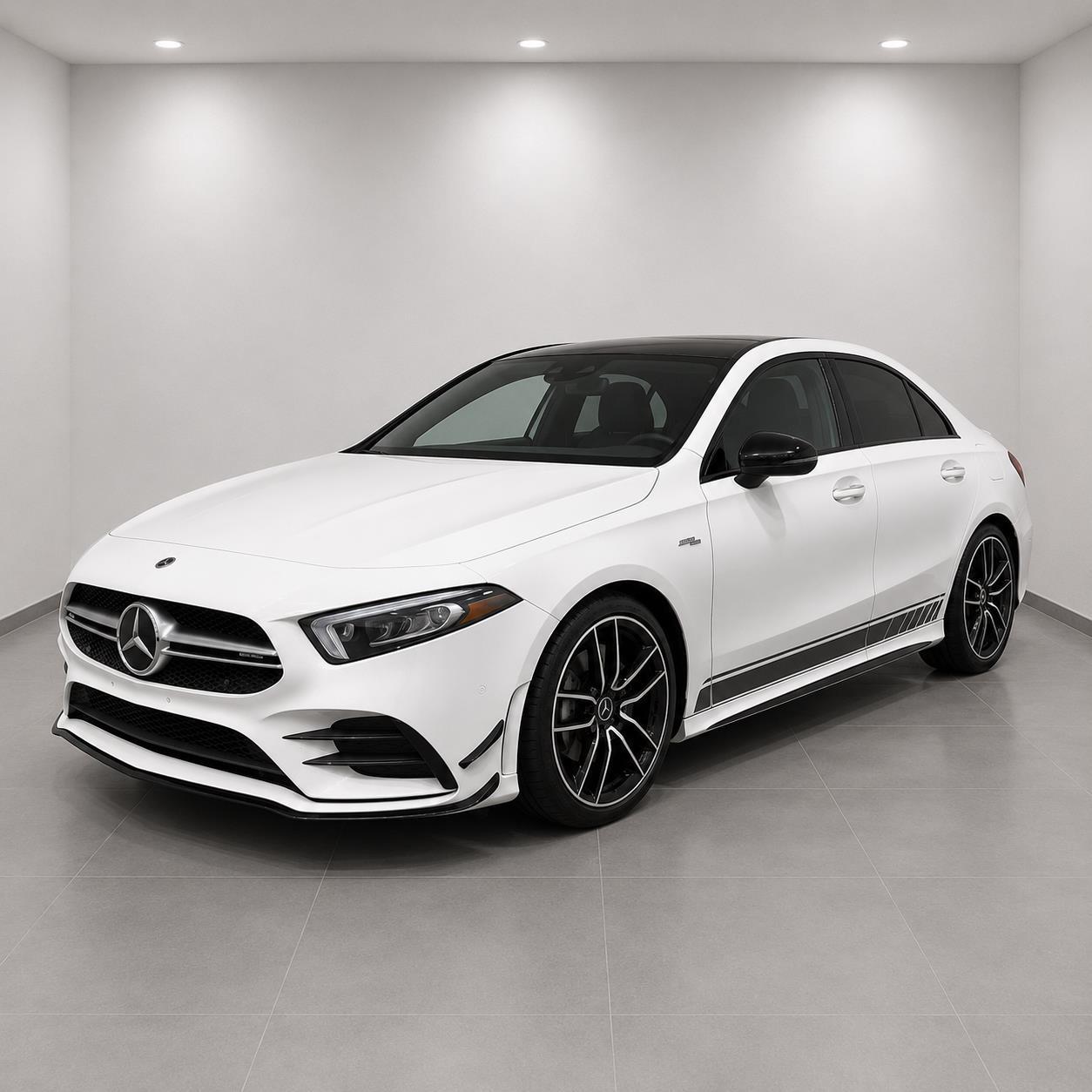 White 2021 Mercedes-Benz A-Class Sedan All-Wheel Drive Automatic