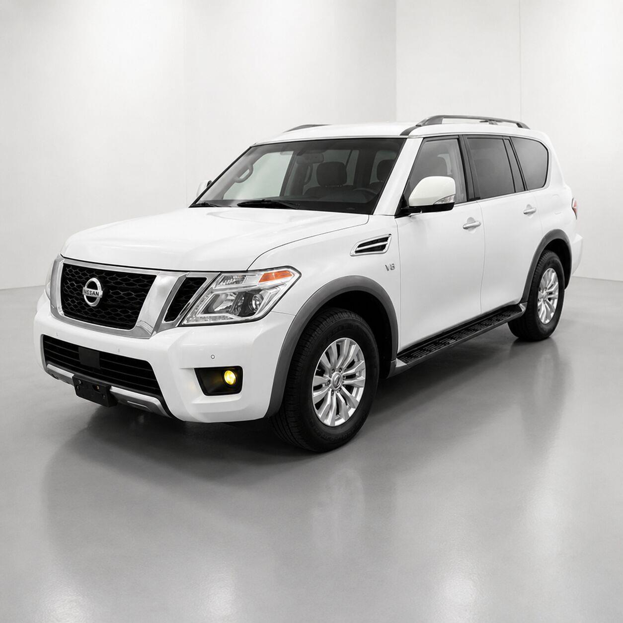 Pearl White Tricoat 2019 Nissan Armada SUV / Crossover Four-Wheel Drive Automatic