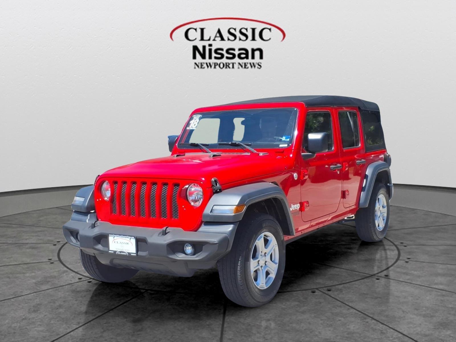 Firecracker Red Clearcoat 2018 Jeep Wrangler Unlimited Sport S 4WD SUV / Crossover Four-Wheel Drive 8-Speed Automatic