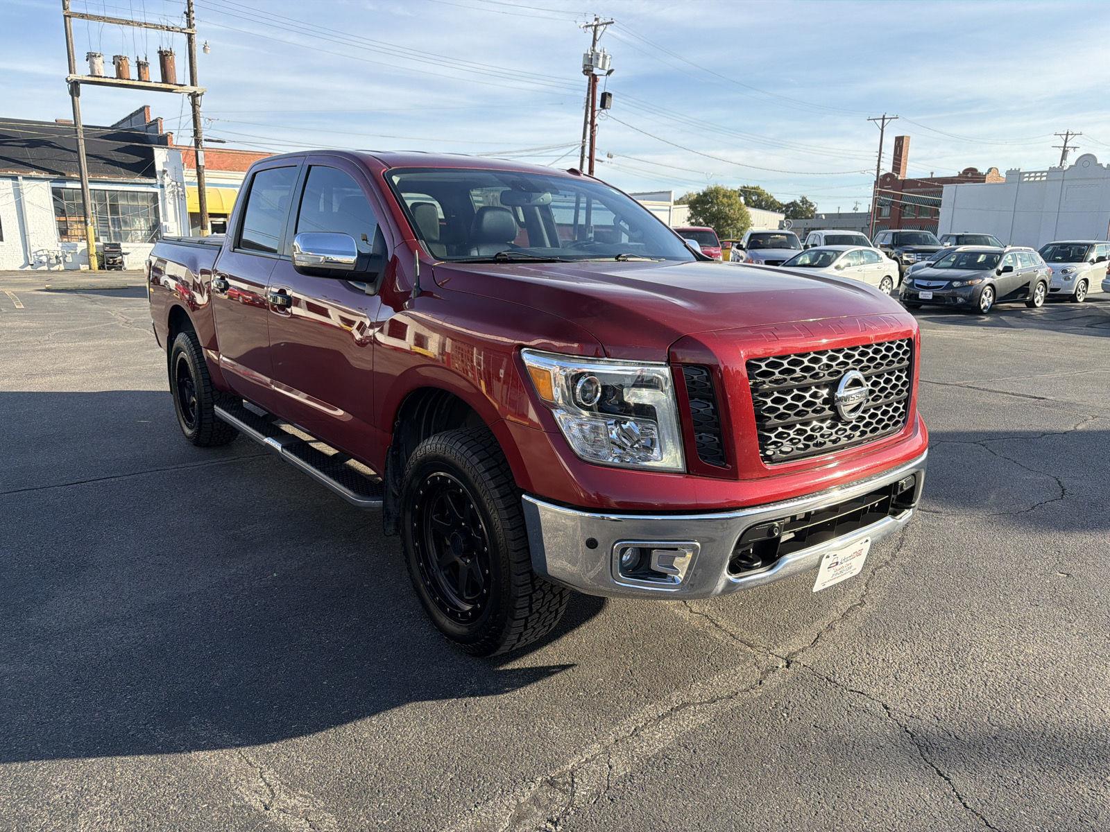 Cayenne Red 2018 Nissan Titan Pickup Truck Four-Wheel Drive Automatic