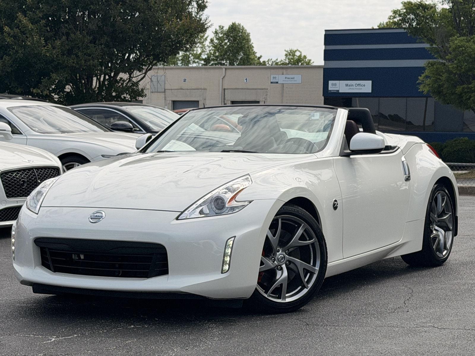 Pearl White 2016 Nissan 370Z Roadster Touring Sport Convertible Rear-Wheel Drive Automatic